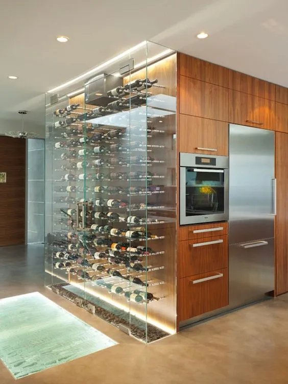 Cozinhas modernas com adega