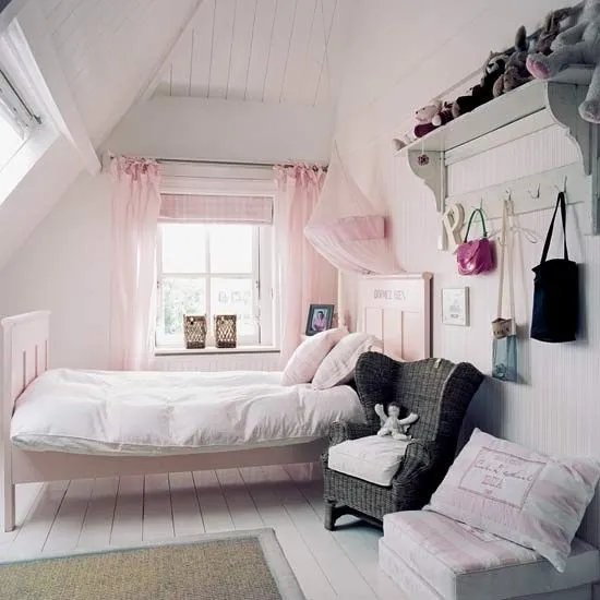 Cortina rosa para quarto de menina