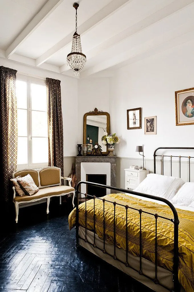 Cortinas estampadas para quarto de casal