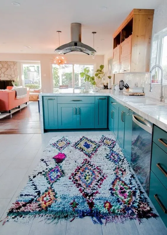 Cozinhas modernas na cor azul tiffany