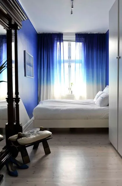 Cortinas para quarto azul e branco