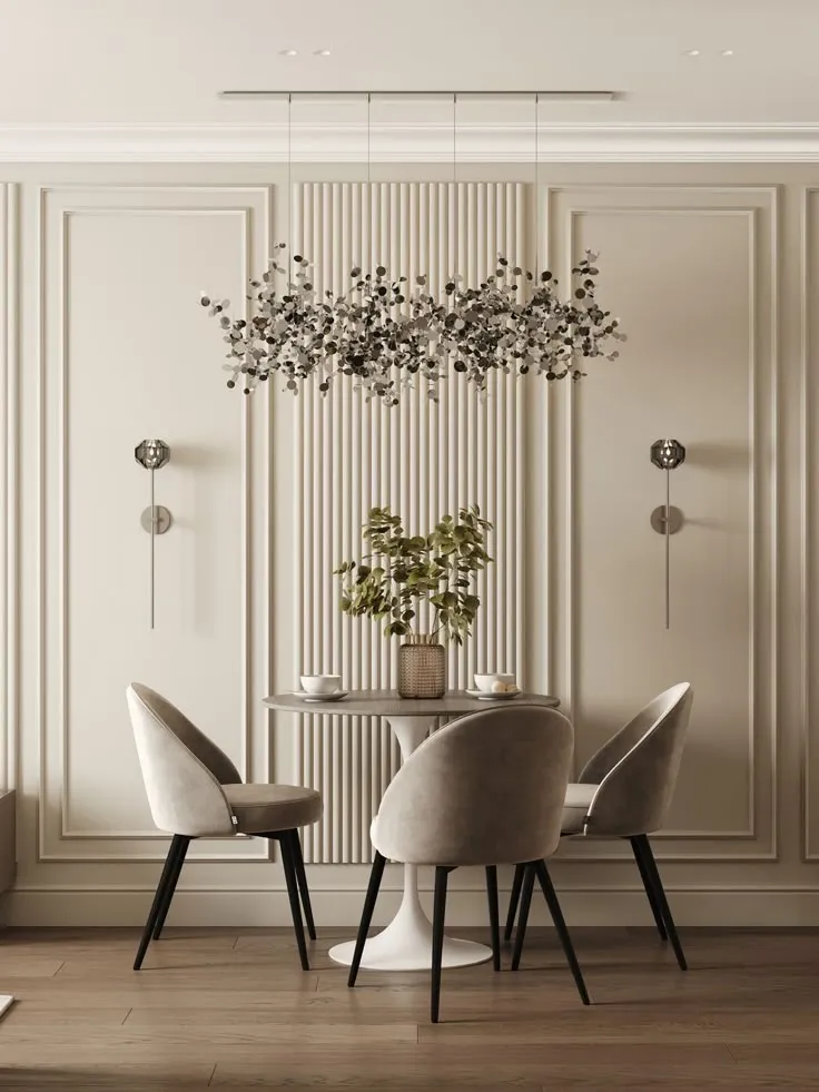 Moldura cor creme parede
