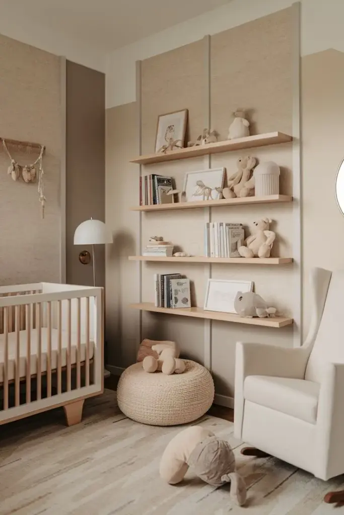 Quarto de bebê cor creme parede